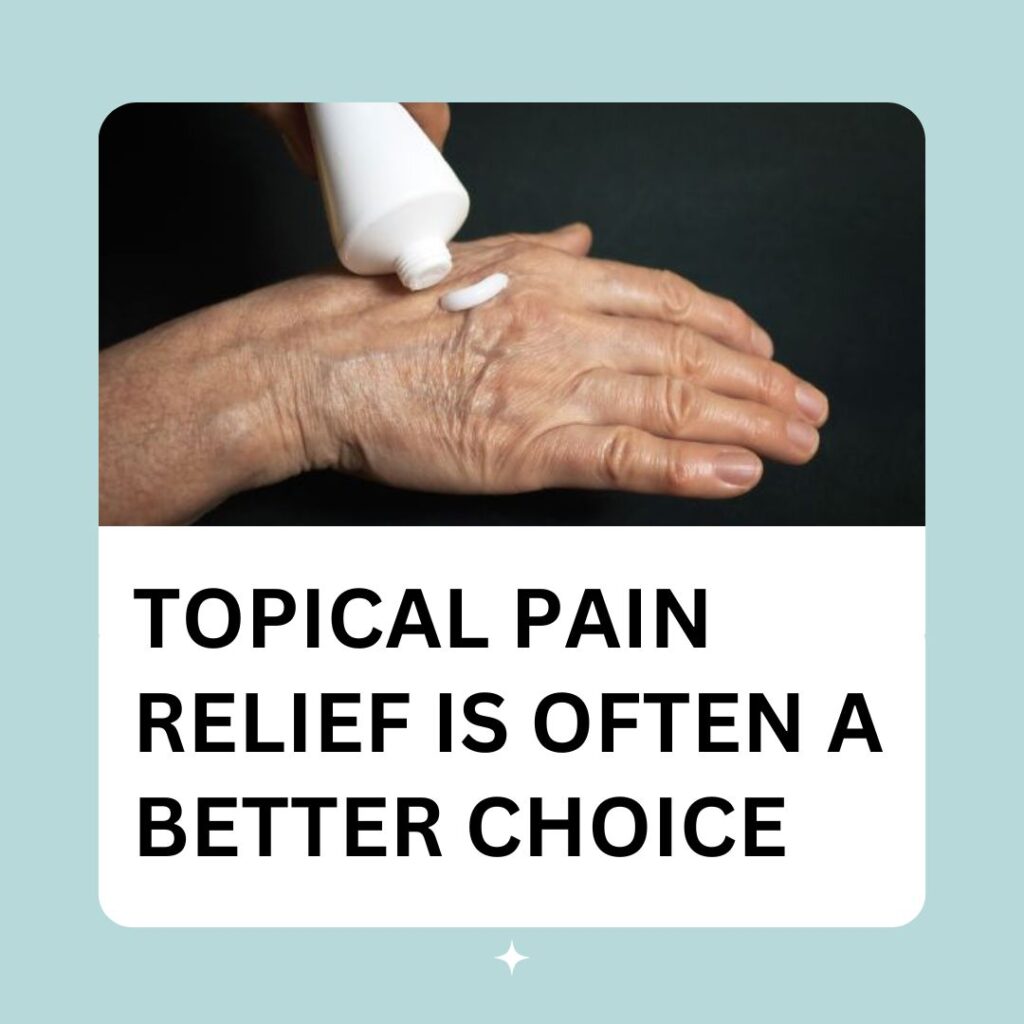 Topical gel being applied to a sore shoulder to reduce inflammation and relieve muscle pain