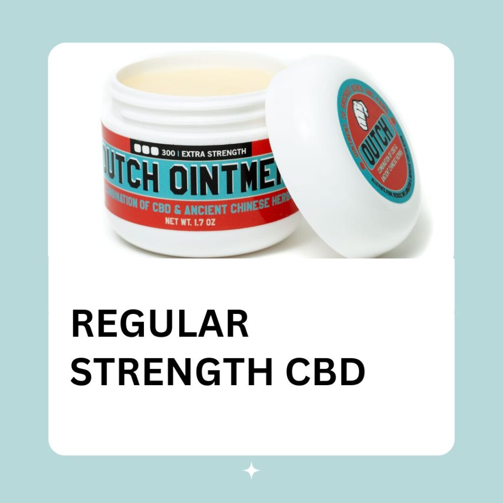 Outch Ointment Regular Strength CBD roll-on (500mg) – broad spectrum CBD formula for pain relief, muscle soreness, and joint support.